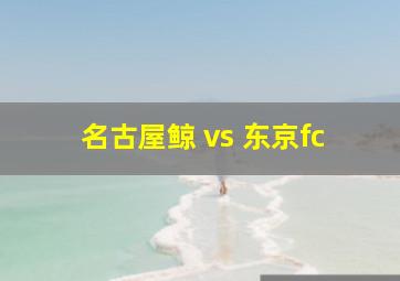 名古屋鲸 vs 东京fc